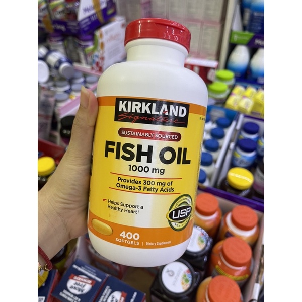Dầu cá Fish oil Kirkland 1000mg 400 viên