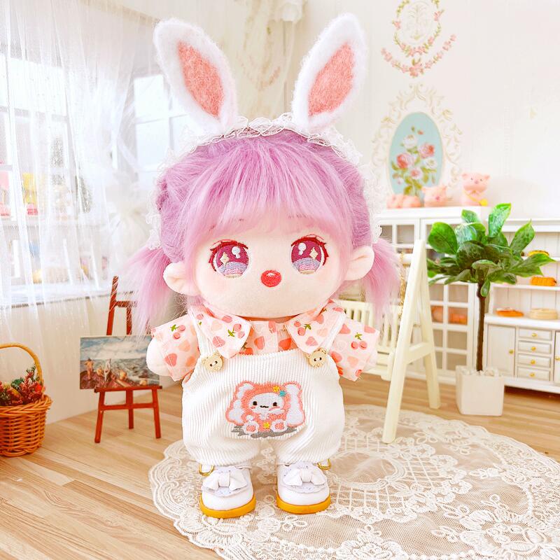 Quần Yếm Tai Thỏ Dài 20cm Bằng Cotton Dễ Thương Cho Búp Bê