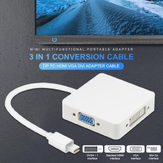 Cáp Chuyển Đổi 3 Trong 1 Mini Dp Sang Hdmi Dvi Vga Cho Macbook Pro Air