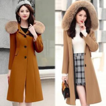 Áo Khoác Dạ Dài Phối Nón Cao Cấp Túi Chéo Phối Đai 3 Nút Dọc 2 Lớp Siêu Ấm | BigBuy360 - bigbuy360.vn