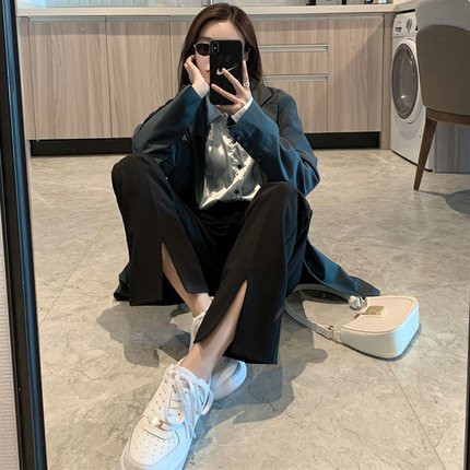 Quần Dài Lưng Cao Ống Rộng Xẻ Tà Cá Tính Cho Nữ | BigBuy360 - bigbuy360.vn