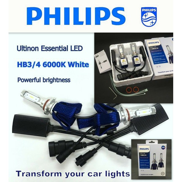 Bóng đèn LED Philips H4,H7,H11,HB3,HB4 Ultinon Essential LED Siêu Sáng