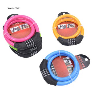 Dây khóa xe đạp leo núi có ổ khóa 4 số