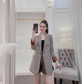 ÁO KHOÁC DẠ KẺ DÁNG DÀI ❌HOT HIT❌