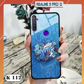 Ốp lưng kính cường lực điện thoại realme 5 pro/ realme q