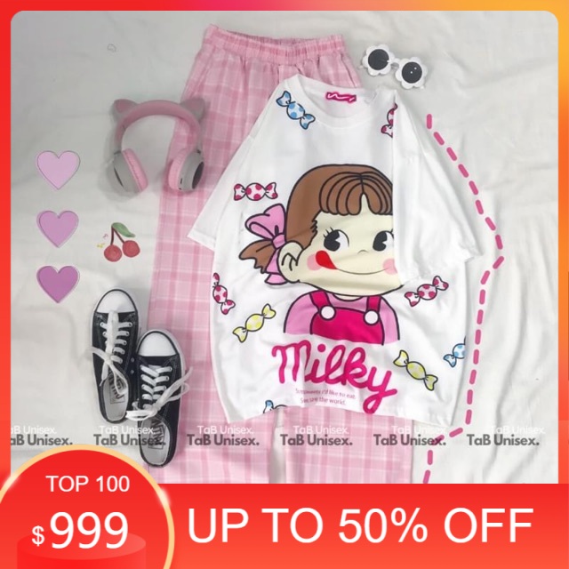 Sét áo em bé kẹo + quần kẻ Hồng , Áo thun nam nữ, quần kaki, quần nữ, sét bộ mặc ở nhà, MODY