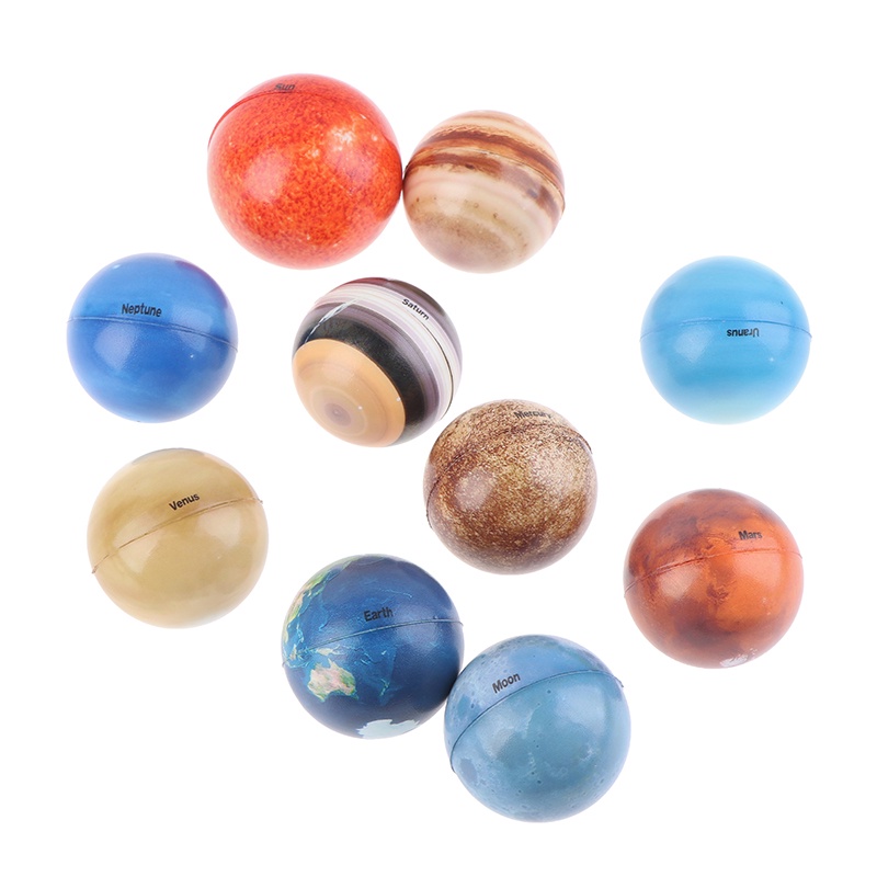 Bộ 9 Đồ Chơi Hình Các Hành Tinh Mặt Trăng 6.3cm Giảm Căng Thẳng