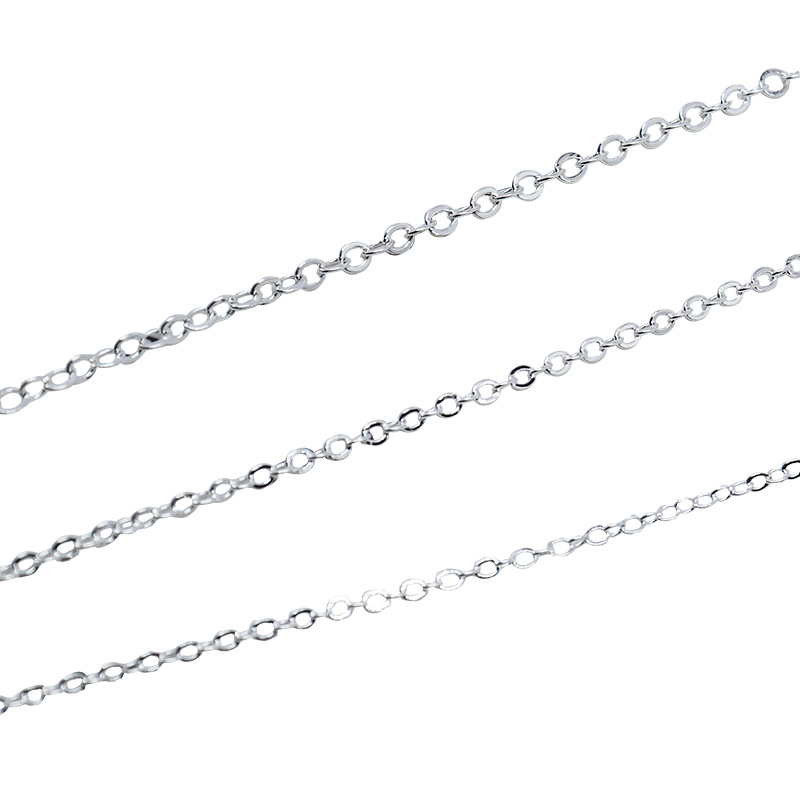 Dây chuyền mạ đồng dày phẳng mặt chữ O màu sắc thời trang diy