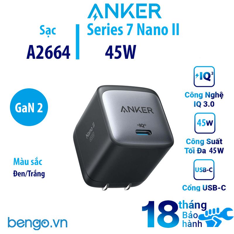 Sạc ANKER A2664 Nano II 45W PD
