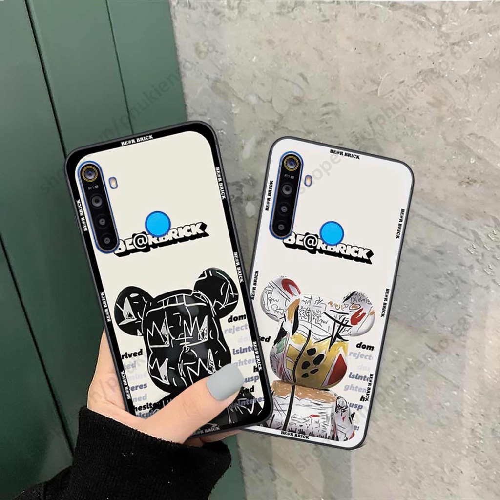 Ốp lưng điện thoại Realme 5 / 5 Pro / C3 elegant, gấu be@rbrick cao cấp, vỏ ốp rẻ đẹp