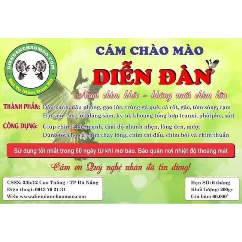 (CÁM CHIM) Cám chào mào diễn đàn