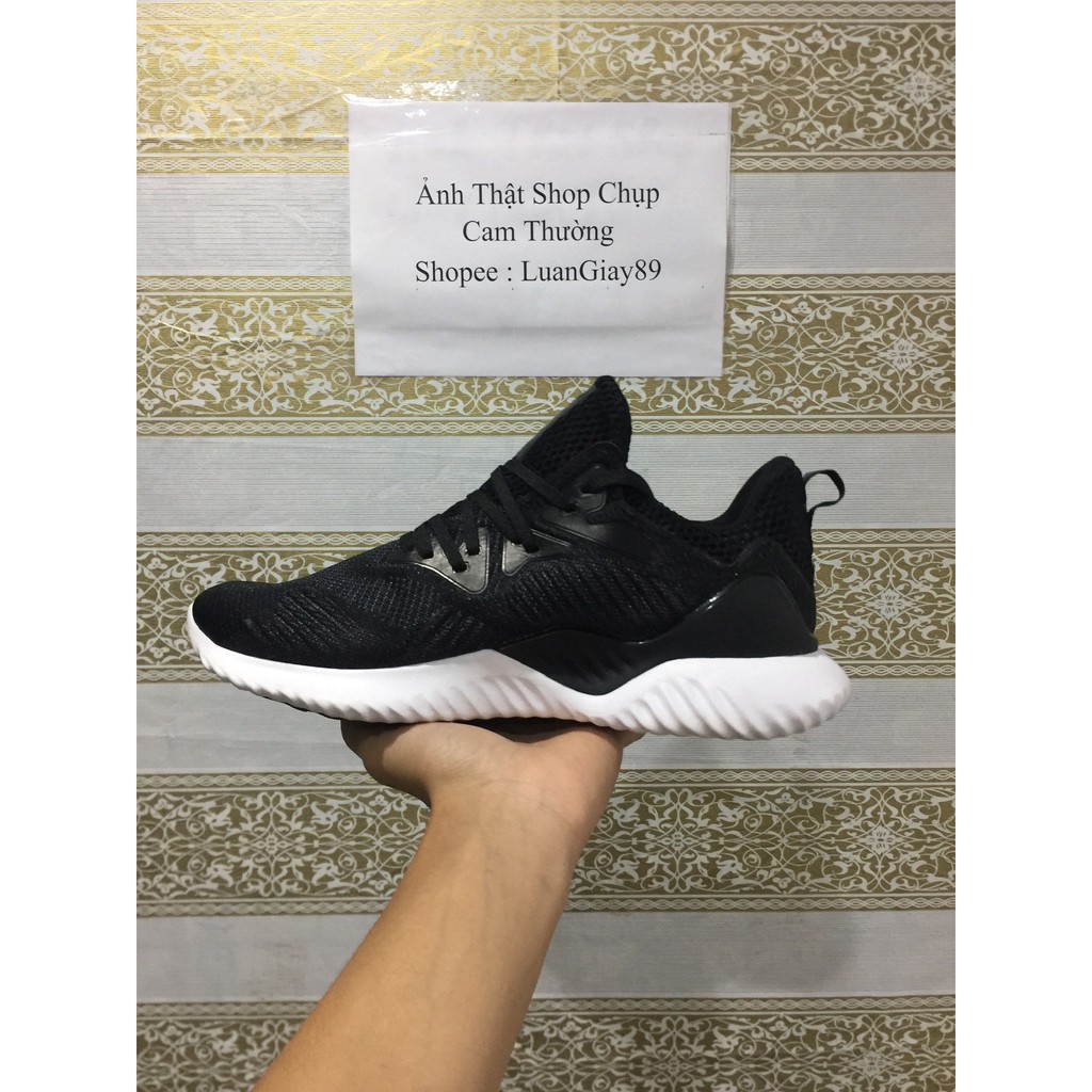 Giầy thể thao ALPHABOUNCE đen đế màu trắng