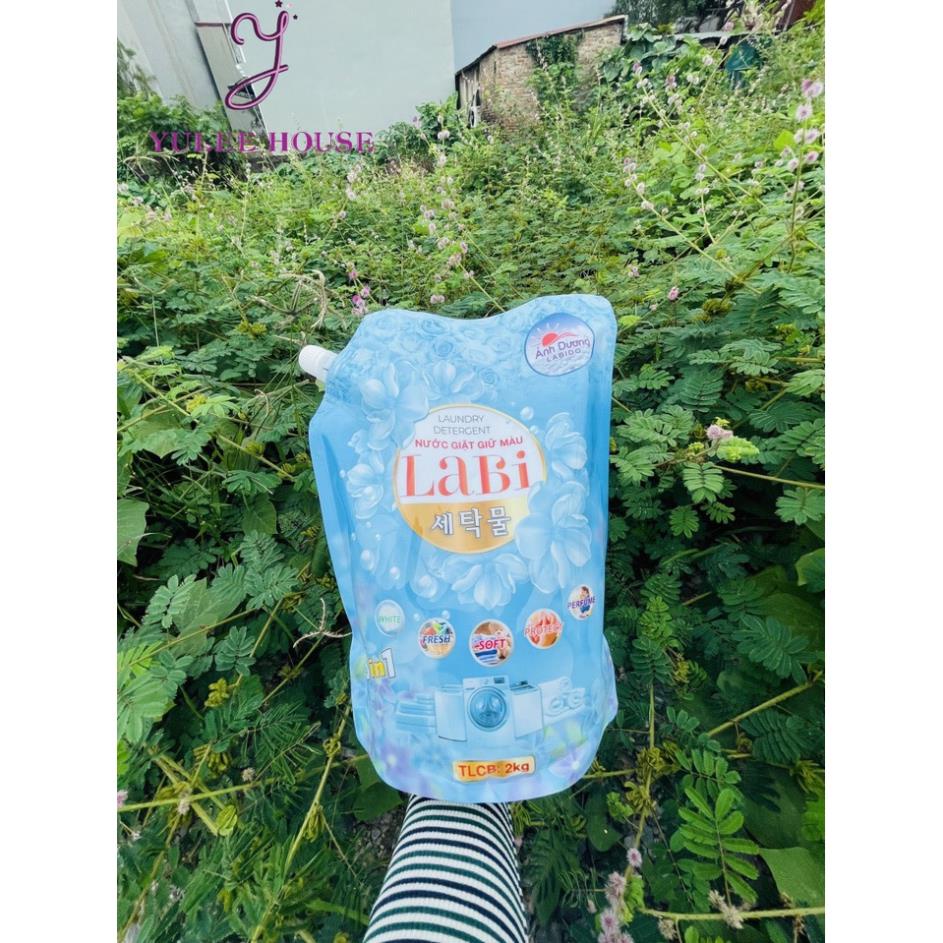 NƯỚC GIẶT XẢ LABI ÁNH DƯƠNG - NƯỚC LÀM THƠM QUẦN ÁO CAO CẤP DẠNG TÚI 2KG