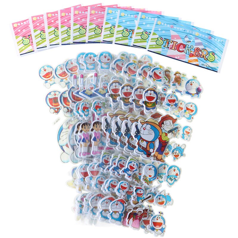 Set 10 Miếng Dán Hình Doraemon 3d Xinh Xắn Dùng Để Trang Trí