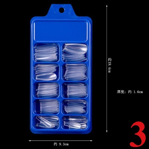 Hộp gồm 100 chiếc móng úp Form Thang đủ size  trang trí móng làm nail mi spa shop Hoangnam