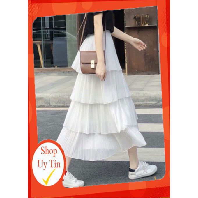 [CAO CẤP] Chân váy nhún xòe 4 tầng - chất vải nhún siêu đẹp - Lưng Chun - mã 0800 | BigBuy360 - bigbuy360.vn