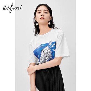Áo thun trắng hoạ tiết Eifini