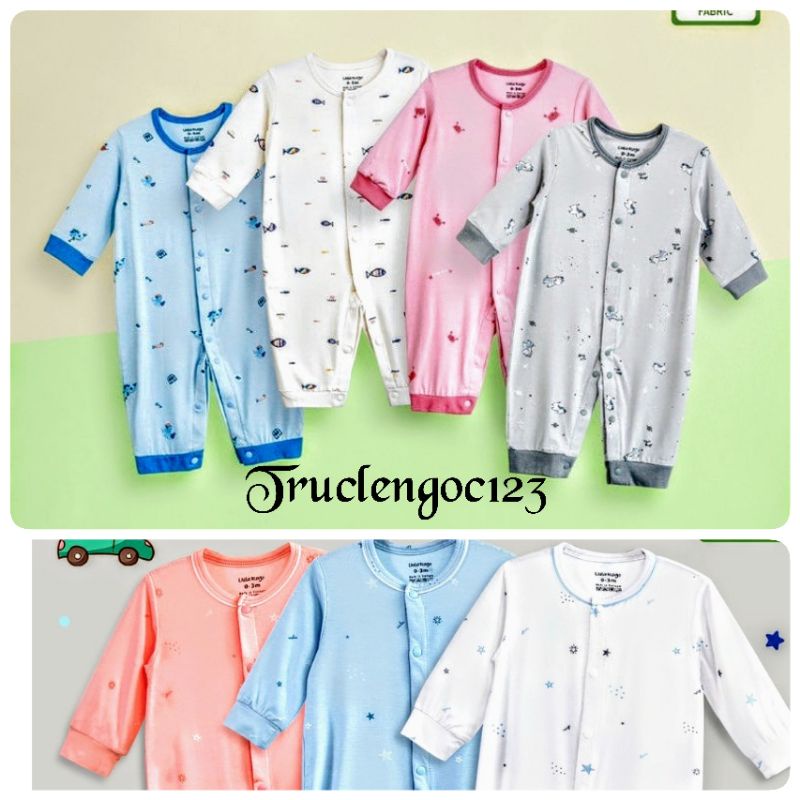 (Uala) Body dài không tất Bamboo (0m đến 12m)