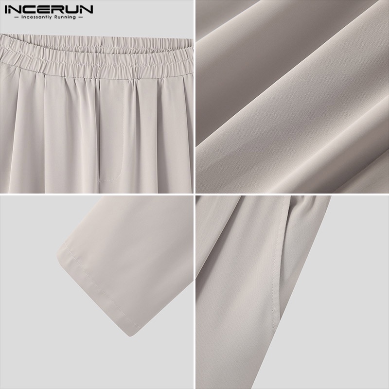 Trang phục INCERUN gồm áo thun tay ngắn và quần lưng thun phong cách nam tính