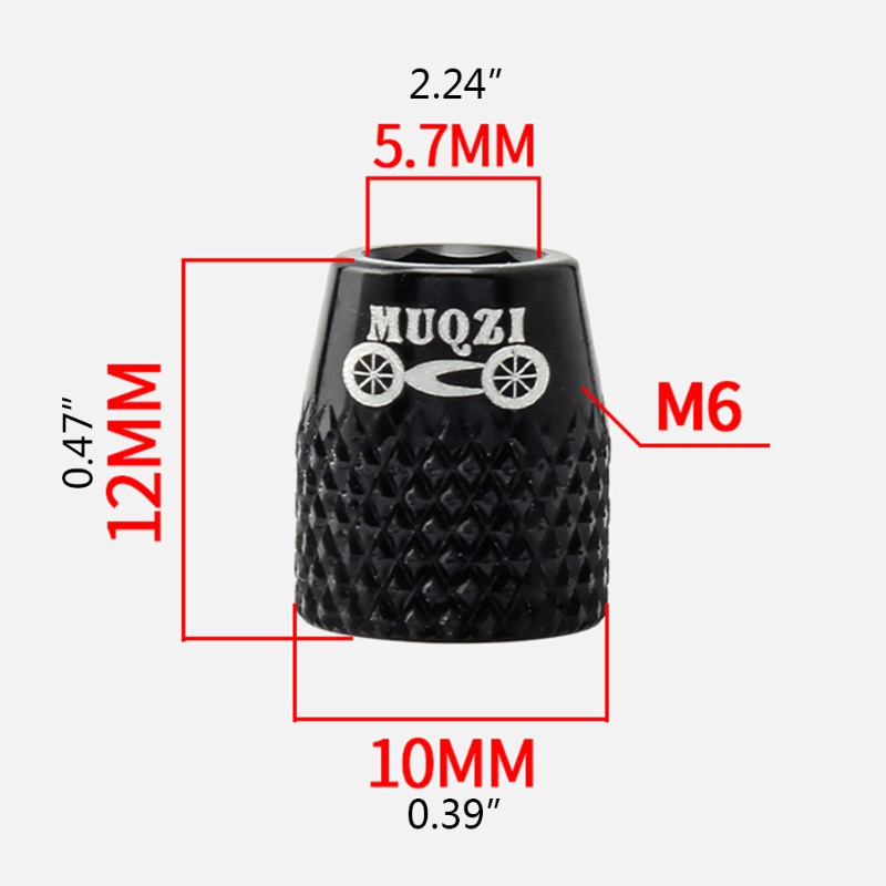 Đai ốc M6 bằng hợp kim nhôm chuyên dụng cho phanh xe đạp