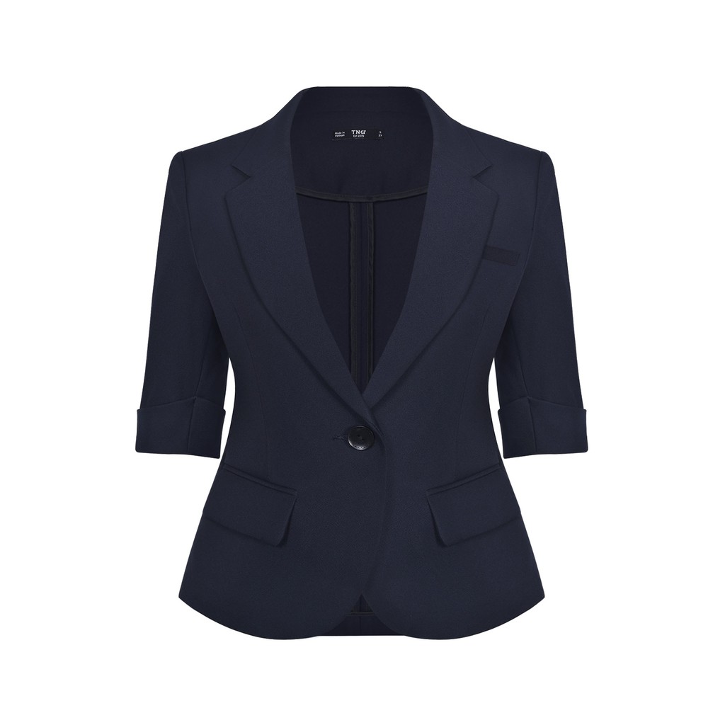 Áo vest vạt tròn xanh tím than B640 NỮ TNG