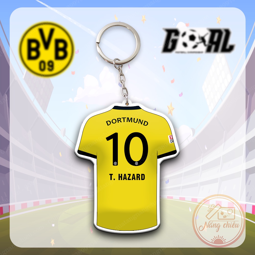 Móc Khóa In Áo Đấu CLB Borussia Dortmund - Dày In Sắc Nét 2 Mặt