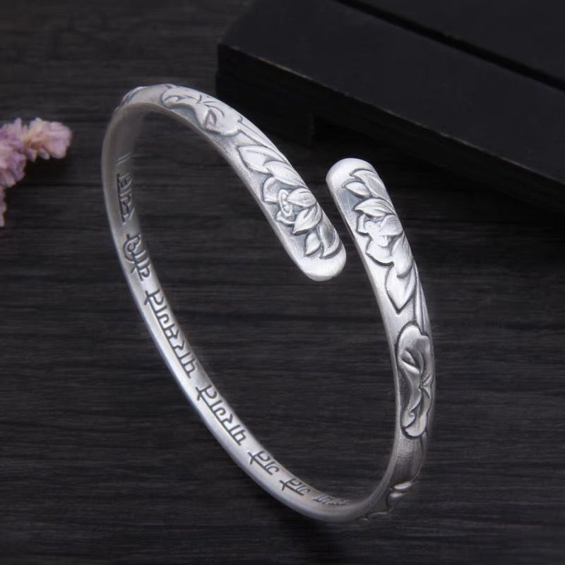 Vòng Tay Mạ Bạc 925 Hình Cành Cây Phong Cách Vintage Cho Nữ