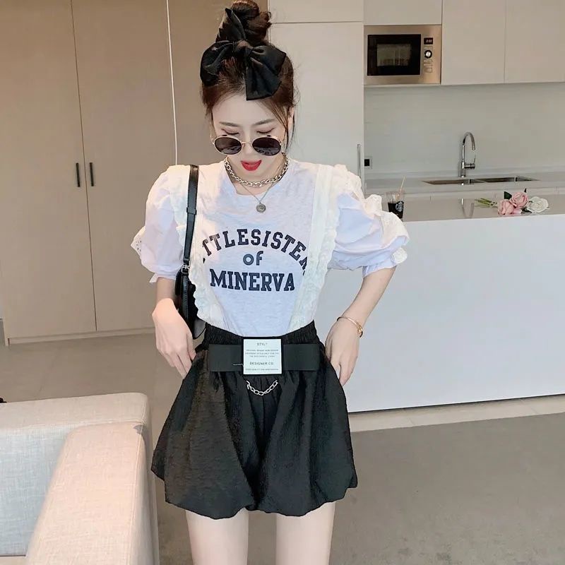 Set áo nữ và quần short thời trang màu hè 2022 xinh xắn cho nữ