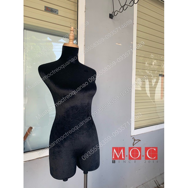 Manocanh nhung chân gỗ lắp ráp