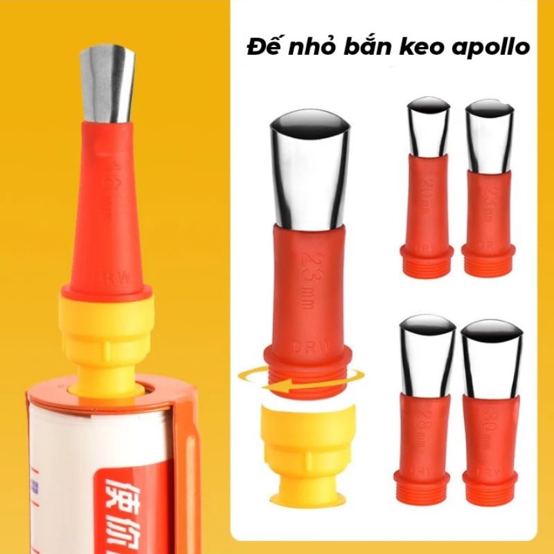 Bộ 14 Đầu Vòi Đi Bơm Keo Inox Tặng 1 Lọ Mỡ Bò Giữ Ẩm - Tái Sử Dụng, Chống Mài Mòn, Bền Bỉ