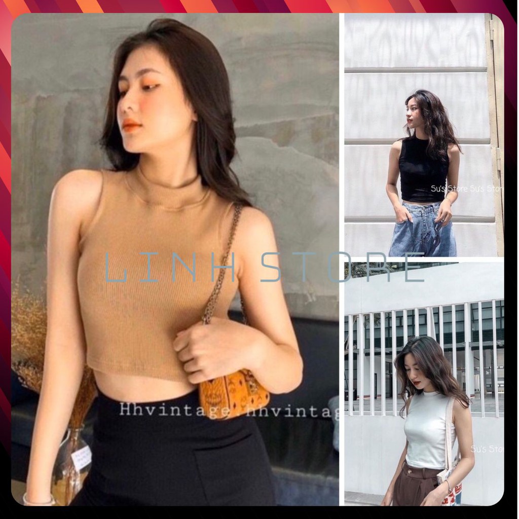 Áo Ba Lỗ 💎SALE💎 nữ CROPTOP sát nách Ngược ULZZANG BASIC form body bố sát chất liệu vải bozip nhập khẩu cao cấp