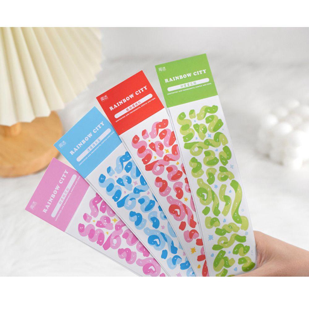 AUGUSTINA Nhãn Dán Trang Trí Điện Thoại / Album Ảnh Màu Cầu Vồng Xinh Xắn