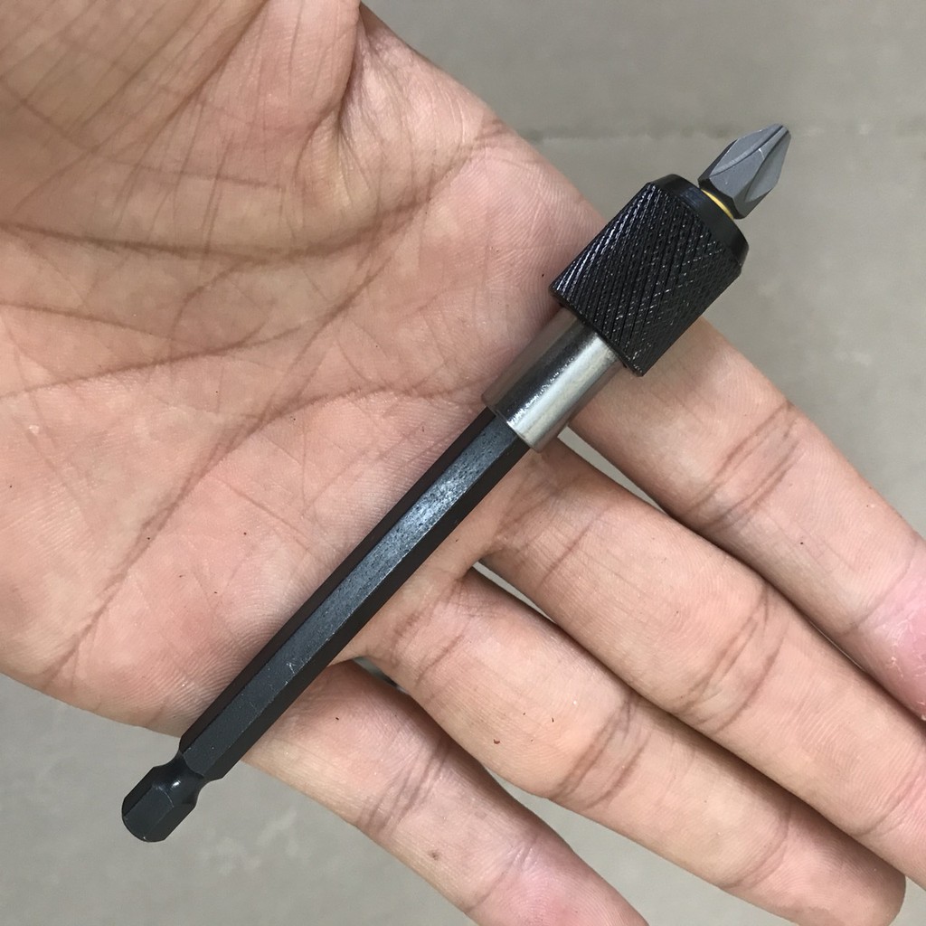 Đầu nối dài mũi vít có khóa cho máy khoan chuôi lục giác dài 10mm Tặng 1 mũi vít