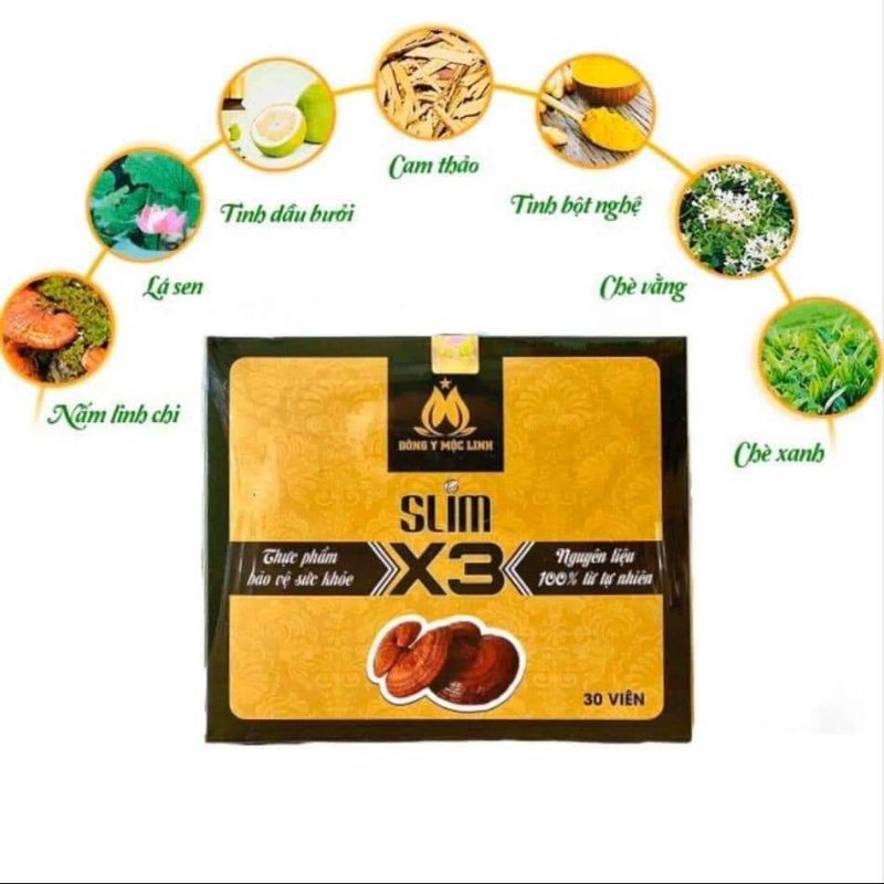 1 hộp giảm cân đông y mộc linh x3 không tặng detox x3