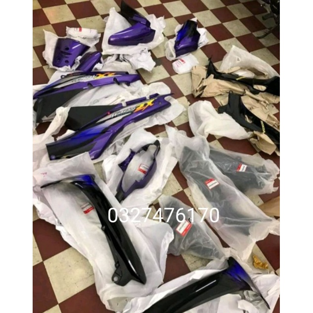 Bộ nhựa dàn áo xe WAVE ZX màu tím zin chính hãng