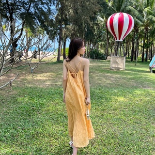 Đầm Dây Xếp Ly Không Tay Thời Trang Sành Điệu