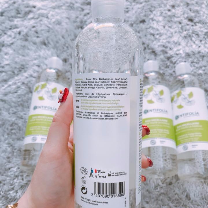 Nước Tẩy Trang Rau Má Centifolia Eau Micellaire Pháp 500ML An Toàn Nhẹ Dịu, Không Gây Kích Ứng