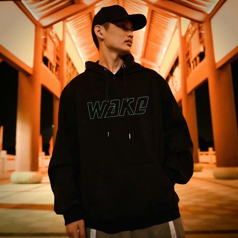 Áo Hoodie Phối Nhung Dày In Chữ Cá Tính / Size M-8Xl | BigBuy360 - bigbuy360.vn