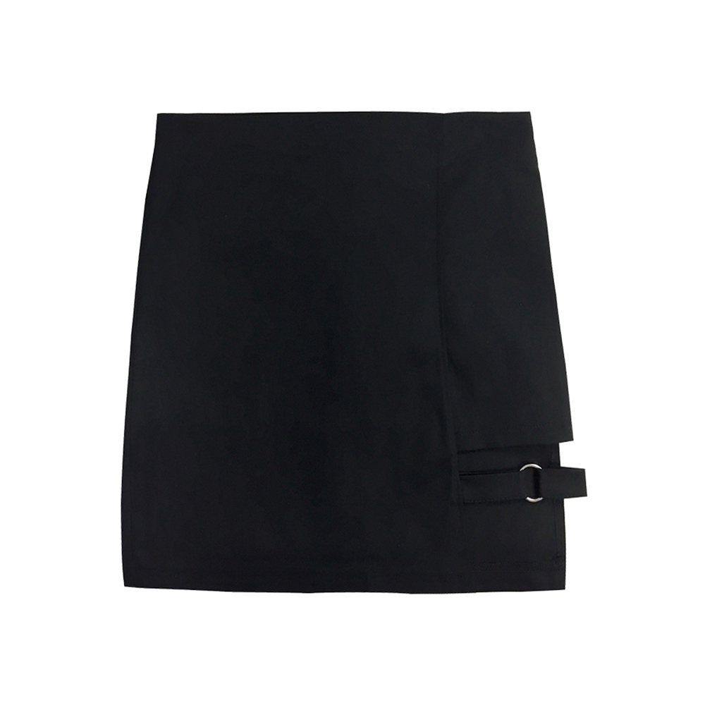 IELGY Ins irregular half-length skirt female high waist was thin A word hip skirt