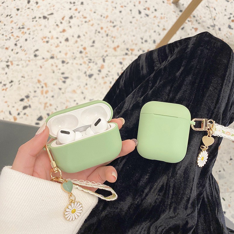 Vỏ bảo vệ hộp sạc tai nghe SPRISE kèm móc khóa dễ thương thích hợp cho Airpods 2 /3 / Pro