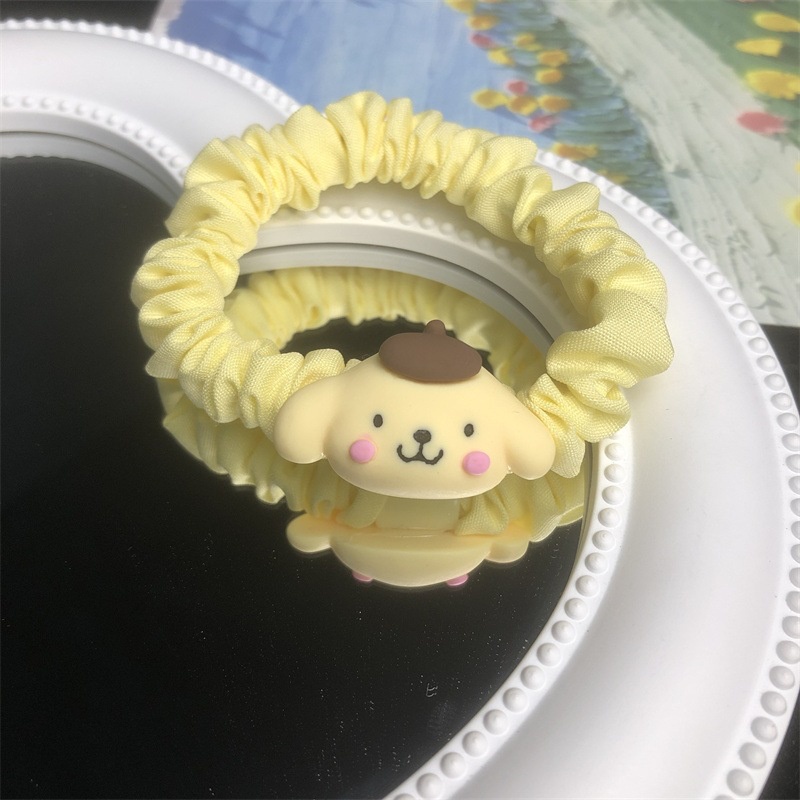 Dây Cột Tóc Cỡ Lớn In Hoạt Hình Chú Chó Sanrio Cinnamon Kiểu Nhật Hàn Dễ Thương
