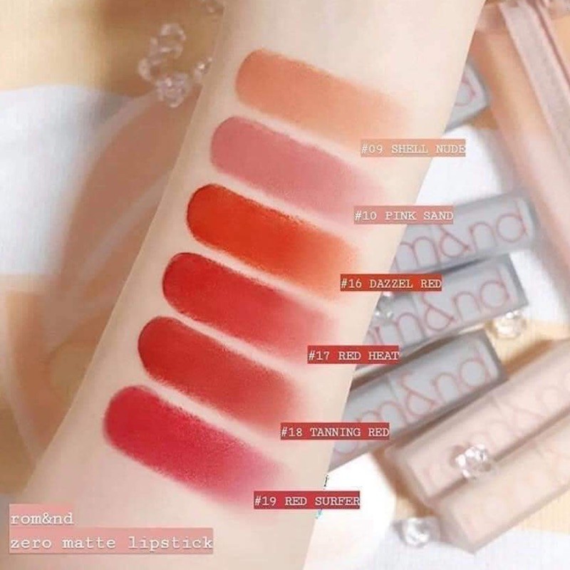 [AUTH][FULL MÀU]Son Thỏi Lì Mịn Môi Romand Zero Matte Lipstick 3g