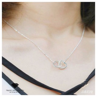 Dây Chuyền Bạc Nữ Trái Tim Đôi - Bảo Tín