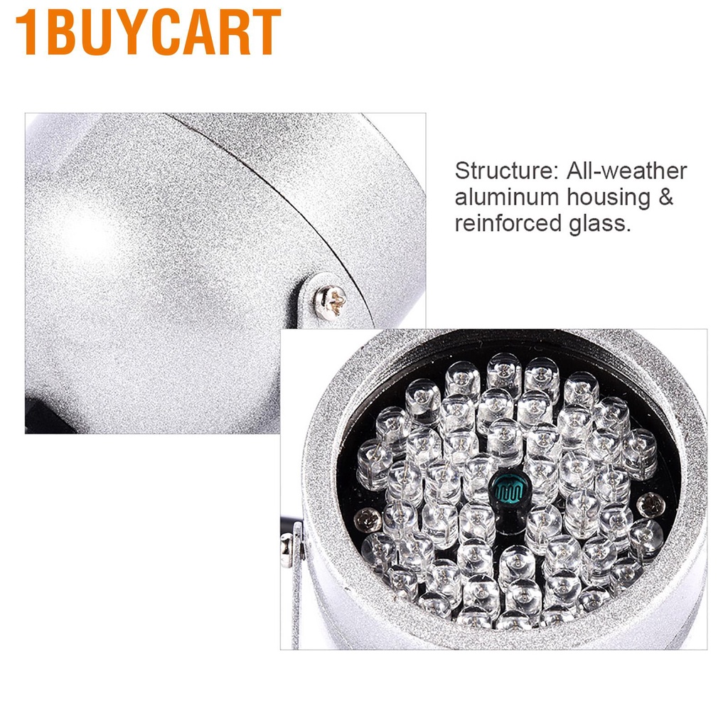 Đèn LED 48 bóng cảm biến chống thấm nước hỗ trợ chế độ nhìn đêm cho máy quay an ninh