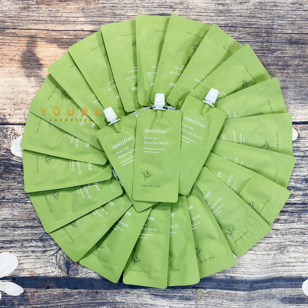 [Auth Hàn] Gói Mẫu Thử Sample Nước Hoa Hồng Innisfree Trà Xanh Ngăn Ngừa Mụn Green Tea Balancing Toner Ex 10ml