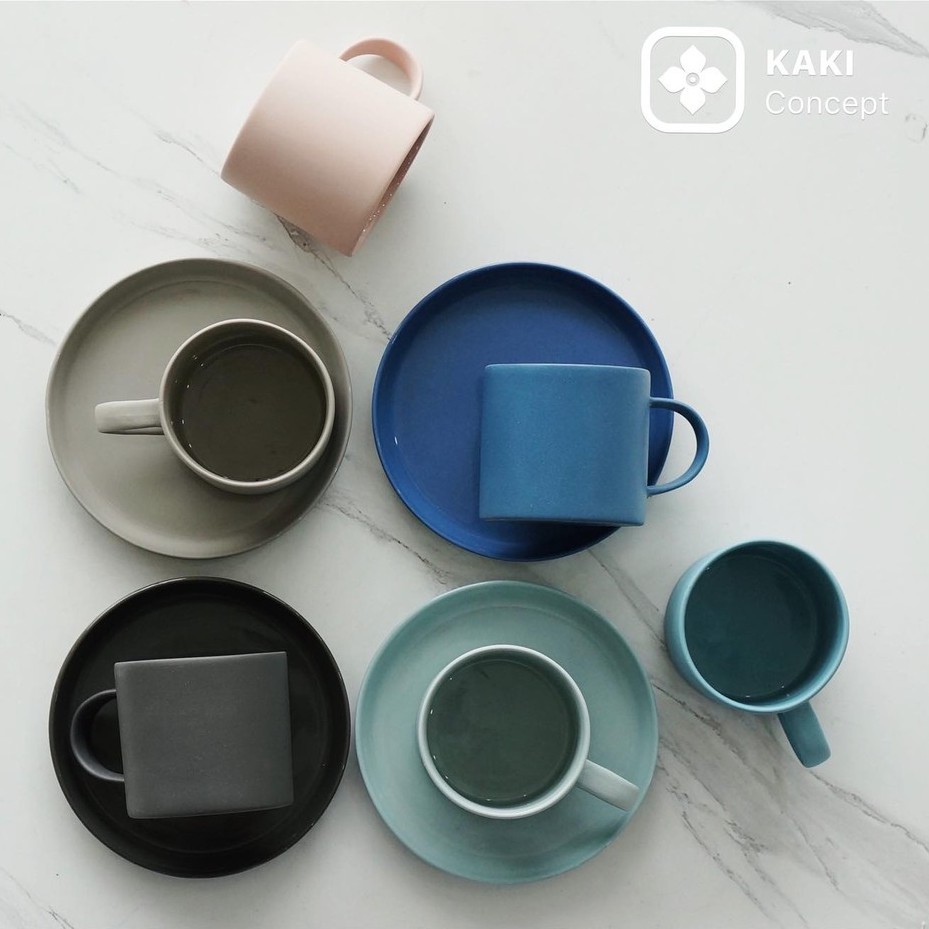 Ly sứ - Ly cafe 380ml Kaki Concept