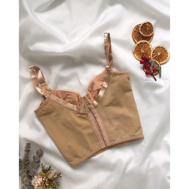 Áo corset ren vàng 2hand