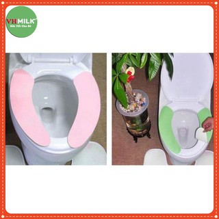 Combo 2 Đôi 4 Miếng Lót Bồn Cầu Loại Dán
