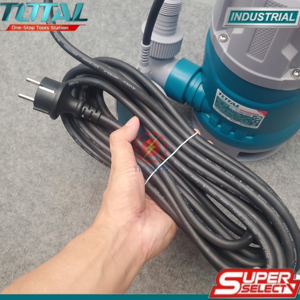 MÁY BƠM CHÌM TOTAL 1HP TWP87506 TWP87501  BƠM CHÌM NƯỚC THẢI TOTAL 750W  BƠM CHÌNH CÓ PHAO
