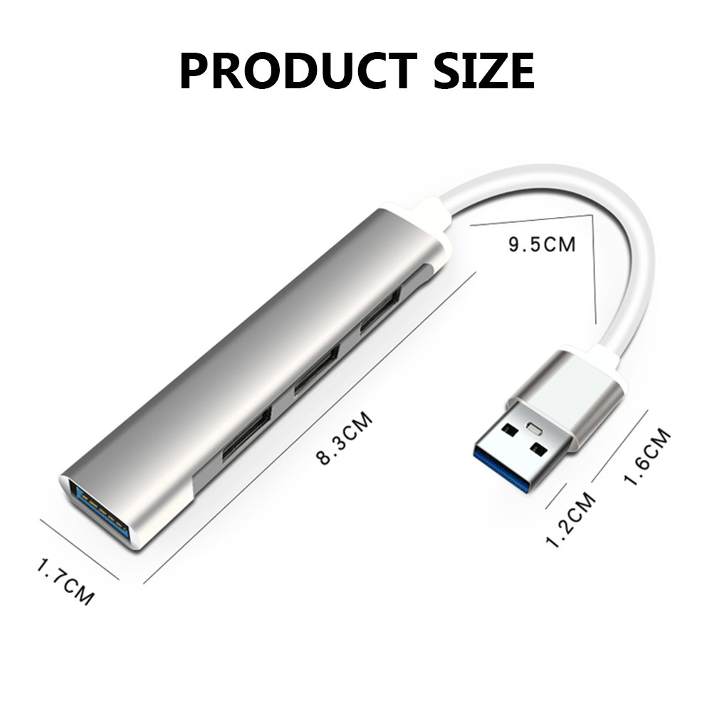HUB USB 3 0 Bộ Chia Bộ Chuyển đổi USB 4 Trong 1 Tốc độ Cao 5Gbps Phù Hợp Cho Người Dùng Máy Tính Xách Tay PC đa Cổng